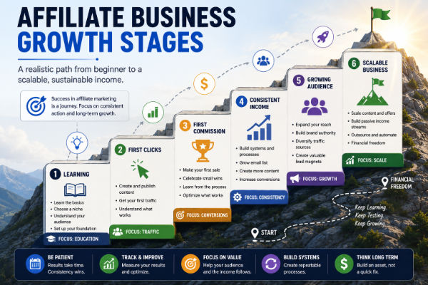 Affiliate Business Growth Stages
