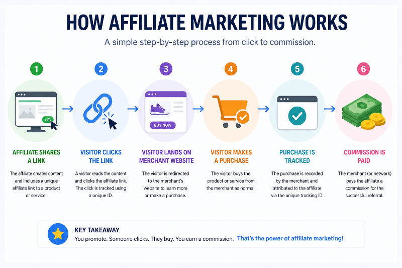 Diagram showing What Is Affiliate Marketing