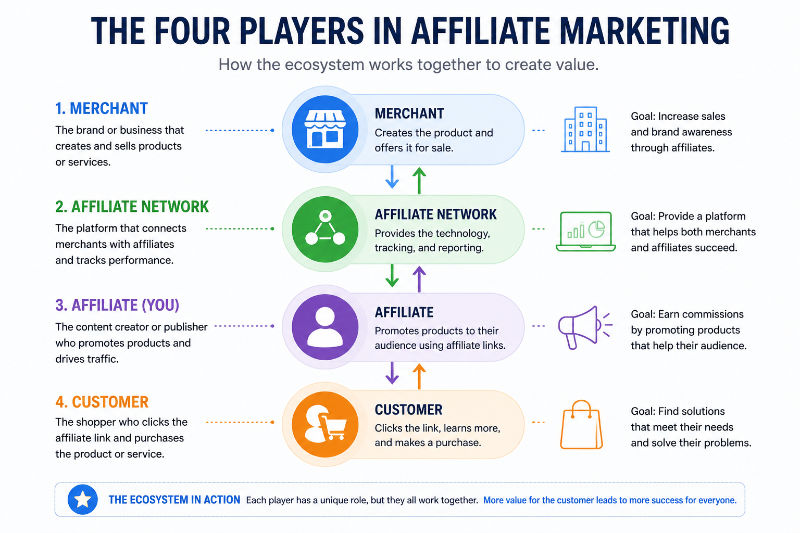 The Four Players in Affiliate Marketing
